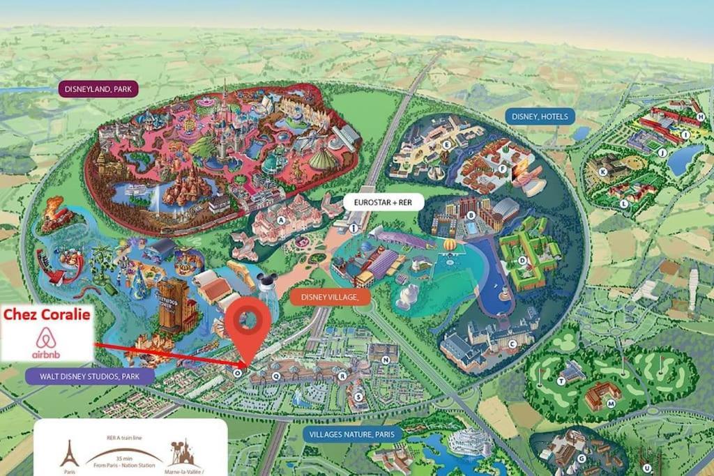 Disneyland Paris, Appartement 70M², Parking Prive เซร์ริส ภายนอก รูปภาพ